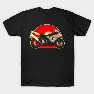 2004 Kawasaki Ninja ZX-10R Retro Red Circle Motorcycle T-Shirt